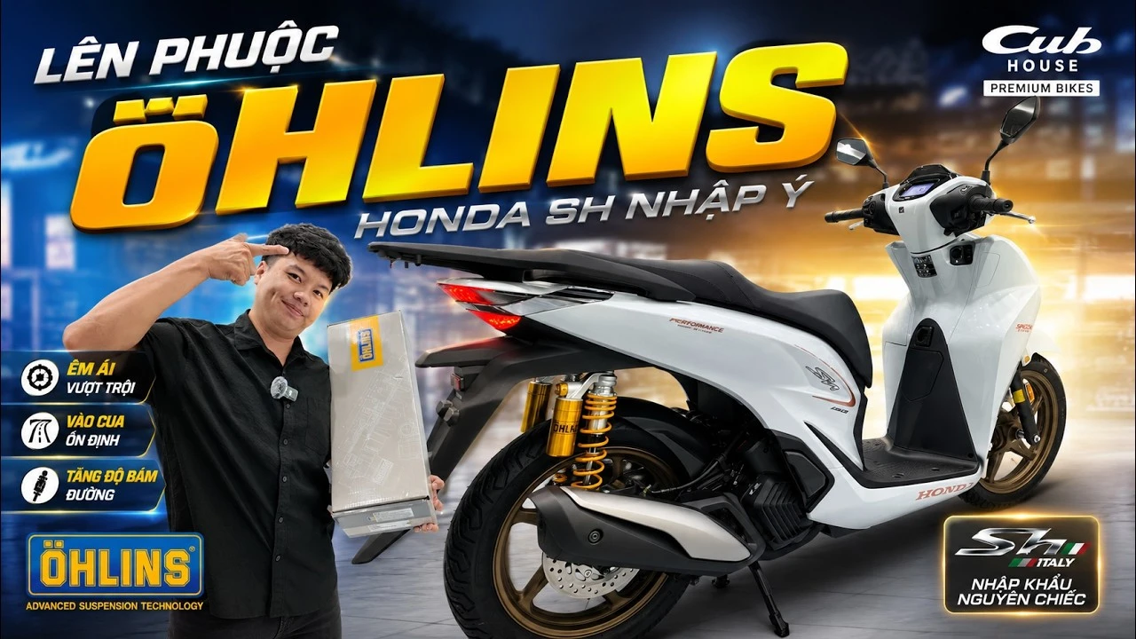 Honda SH150i nhập Ý 2026 + Öhlins: Nâng cấp từ diện mạo đến trải nghiệm vận hành 1 Honda SH150i nhập Ý 2026 + Öhlins: Nâng cấp từ diện mạo đến trải nghiệm vận hành