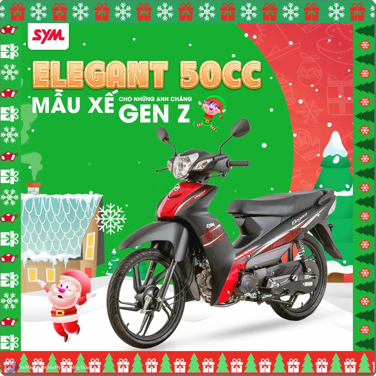 Lý do nên mua xe SYM Elegant 50 (bánh mâm): Đánh giá chi tiết 2 Elegant 50 banh mam 3