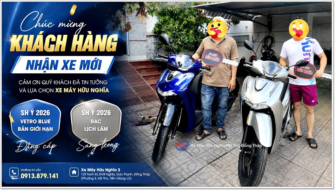 Xe Máy Hữu Nghĩa khi cùng lúc chốt đơn thành công 2 em Honda SH Ý 2026 siêu hot 1 Xe May Huu Nghia khi cung luc chot don thanh cong 2 em Honda SH Y 2026 sieu hot