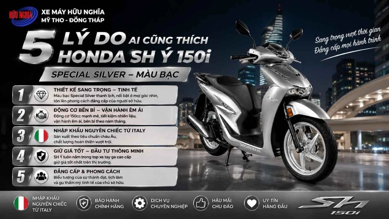 5 lý do ai cũng thích Honda SH Ý 150i Special Silver – màu bạc 1 5 ly do ai cung thich Honda SH Y 150i Special Silver %E2%80%93 mau bac