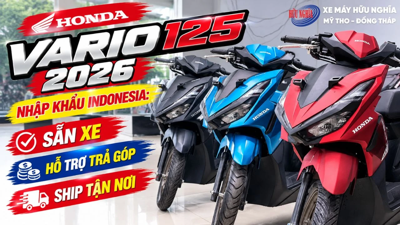 Honda Vario 125 2026 nhập khẩu Indonesia: Sẵn xe, hỗ trợ trả góp, ship tận nơi 1 Honda Vario 125 2026 nhập khẩu Indonesia: Sẵn xe, hỗ trợ trả góp, ship tận nơi