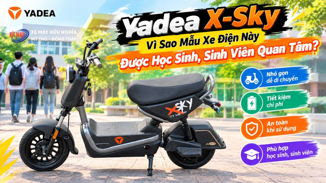 Yadea X Sky – Vì sao mẫu xe điện này được học sinh, sinh viên quan tâm? 1 Yadea X Sky – Vì sao mẫu xe điện này được học sinh, sinh viên quan tâm?