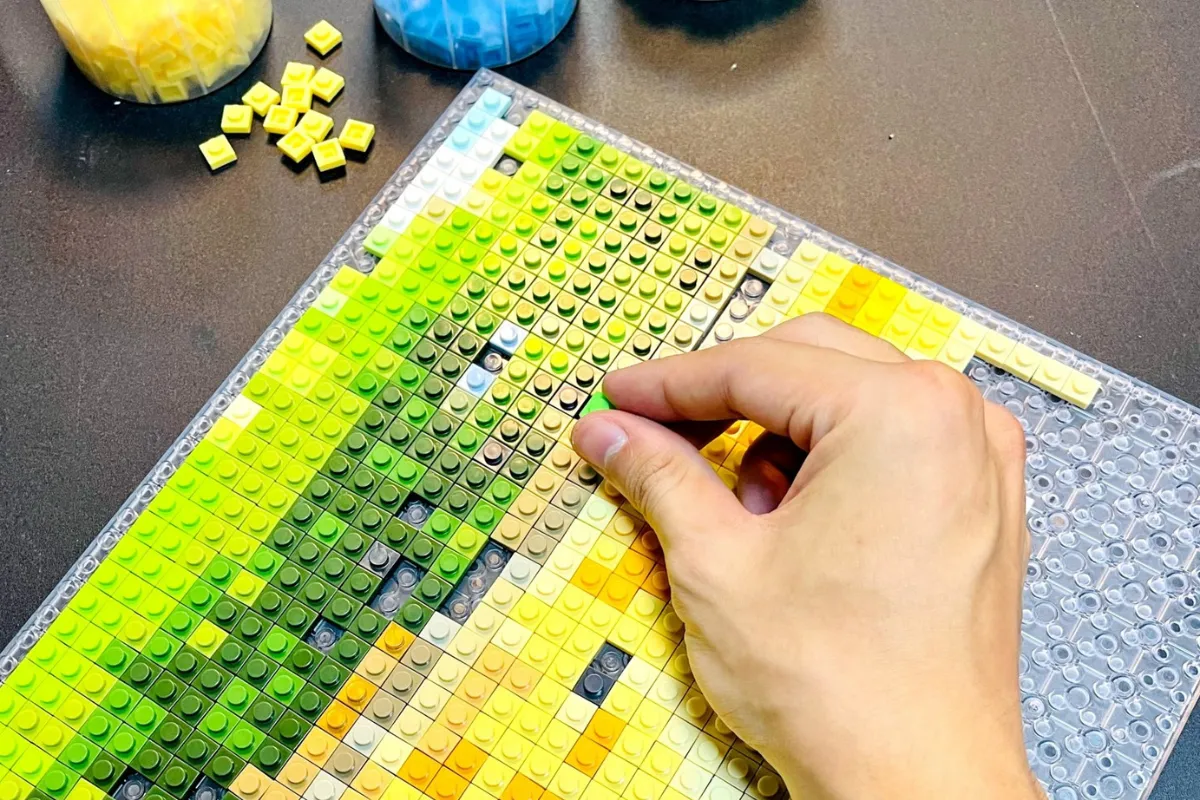 Cách lắp ráp Tranh Hạt Lego số hóa đơn giản