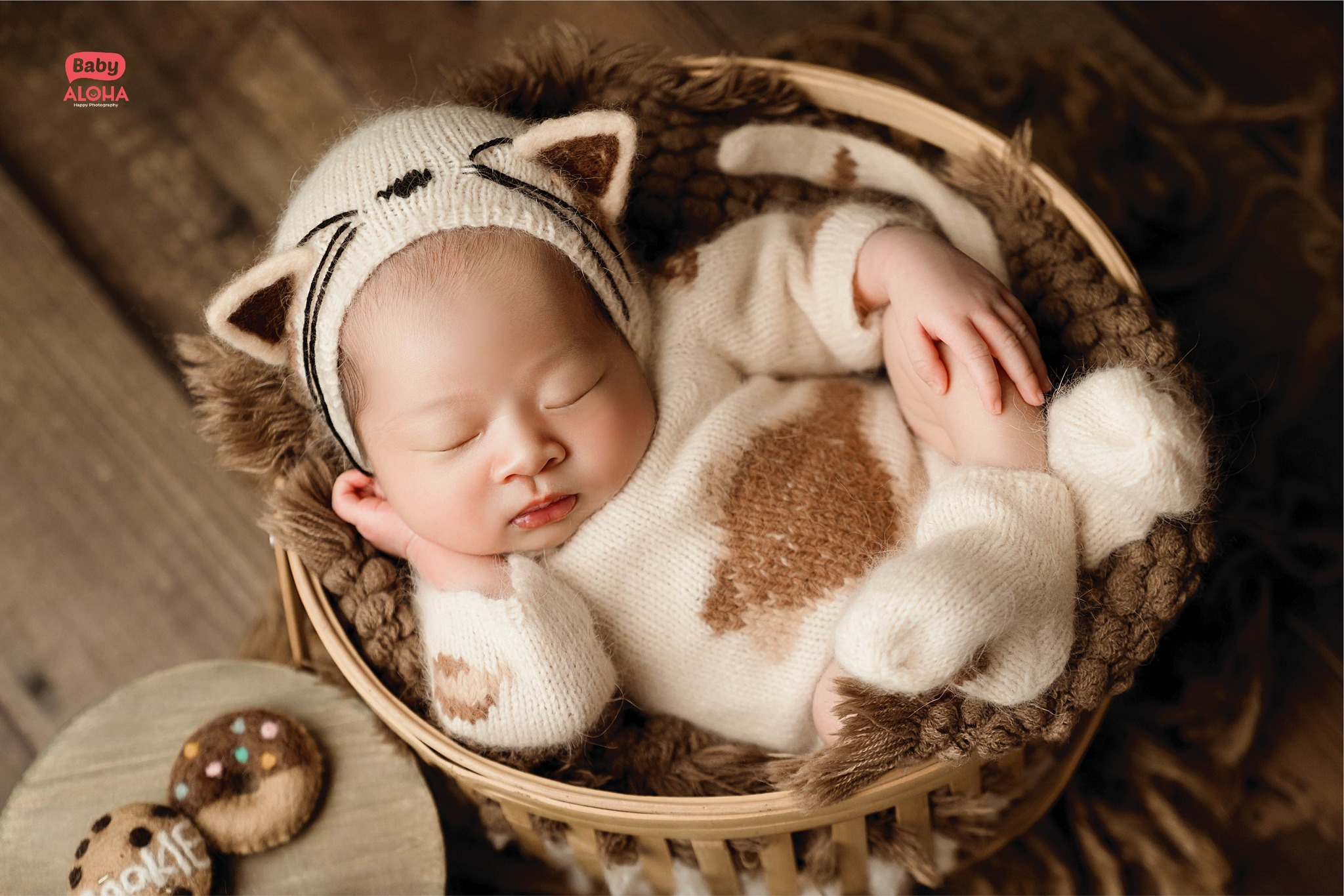 5. Chụp ảnh vintage cho bé newborn