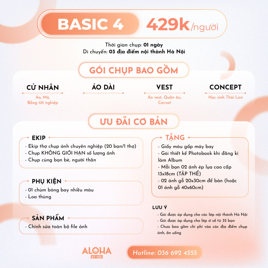 Chi phí chụp kỷ yếu bao gồm những gì?