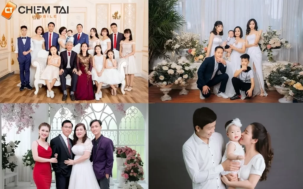 Tạo dáng chụp ảnh gia đình 5 người siêu đẹp (nguồn chiemtaimobile.vn)