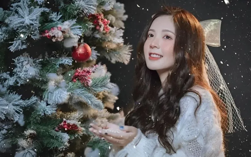 Pose dáng chụp ảnh noel phong cách công chúa