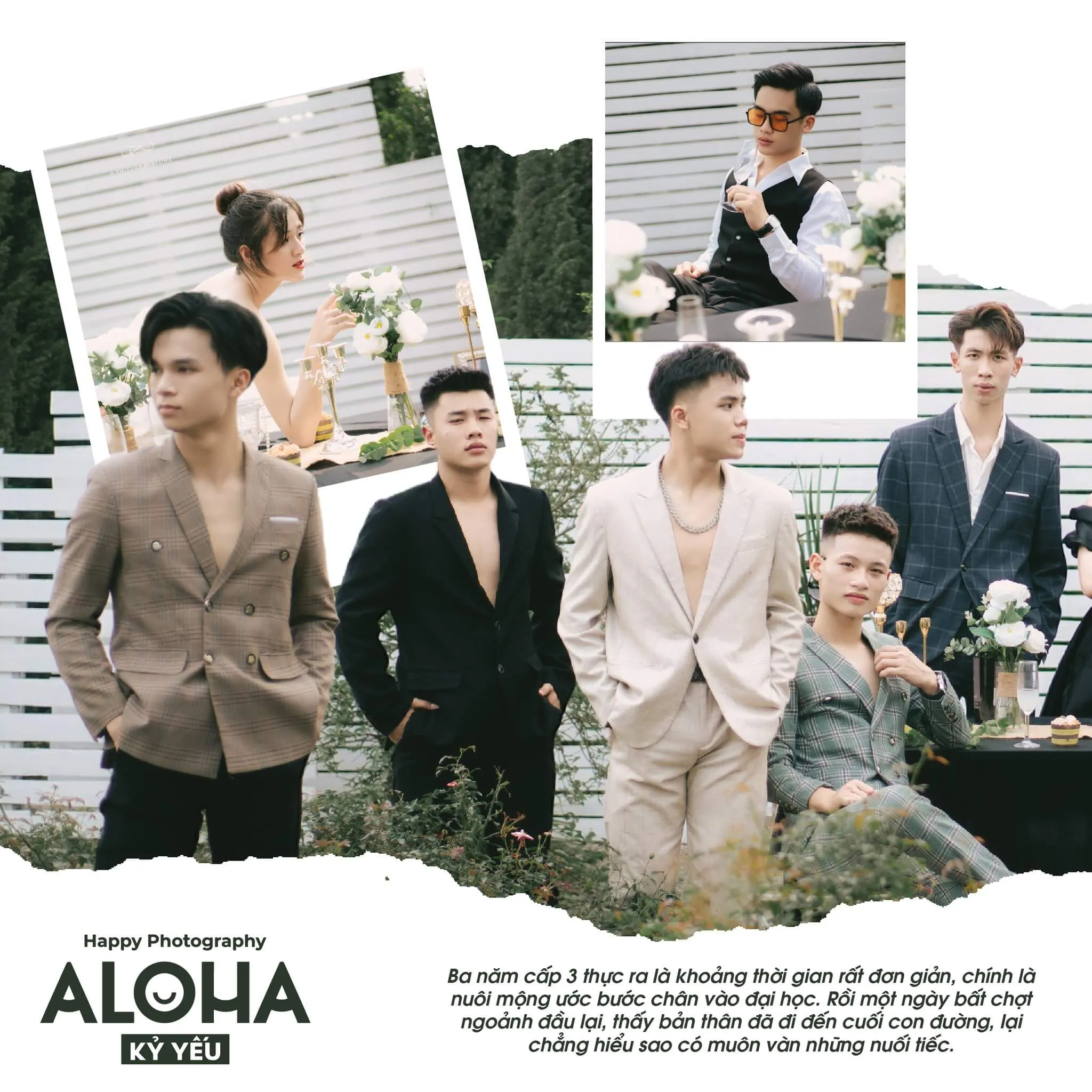Hướng dẫn mẫu vest nam chụp kỷ yếu đẹp và concept chụp ảnh độc đáo. (Nguồn: Aloha Media)