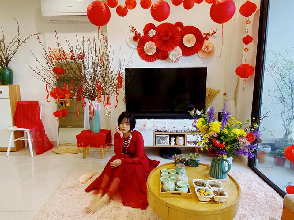 Tham khảo 10 cách trang trí góc chụp ảnh Tết cổ truyền tại nhà đẹp nhất 2024. ( Nguồn: Internet)