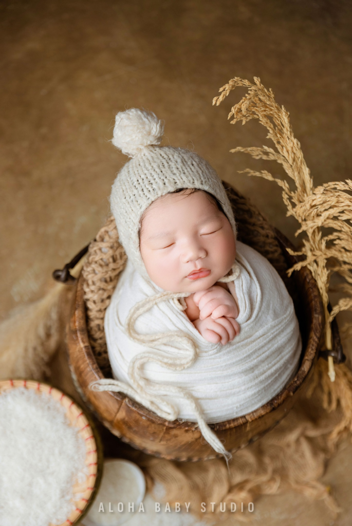 Kinh nghiệm chụp ảnh bé khi đang ngủ: Khoảnh khắc bình yên (Nguồn: Aloha Baby Studio)