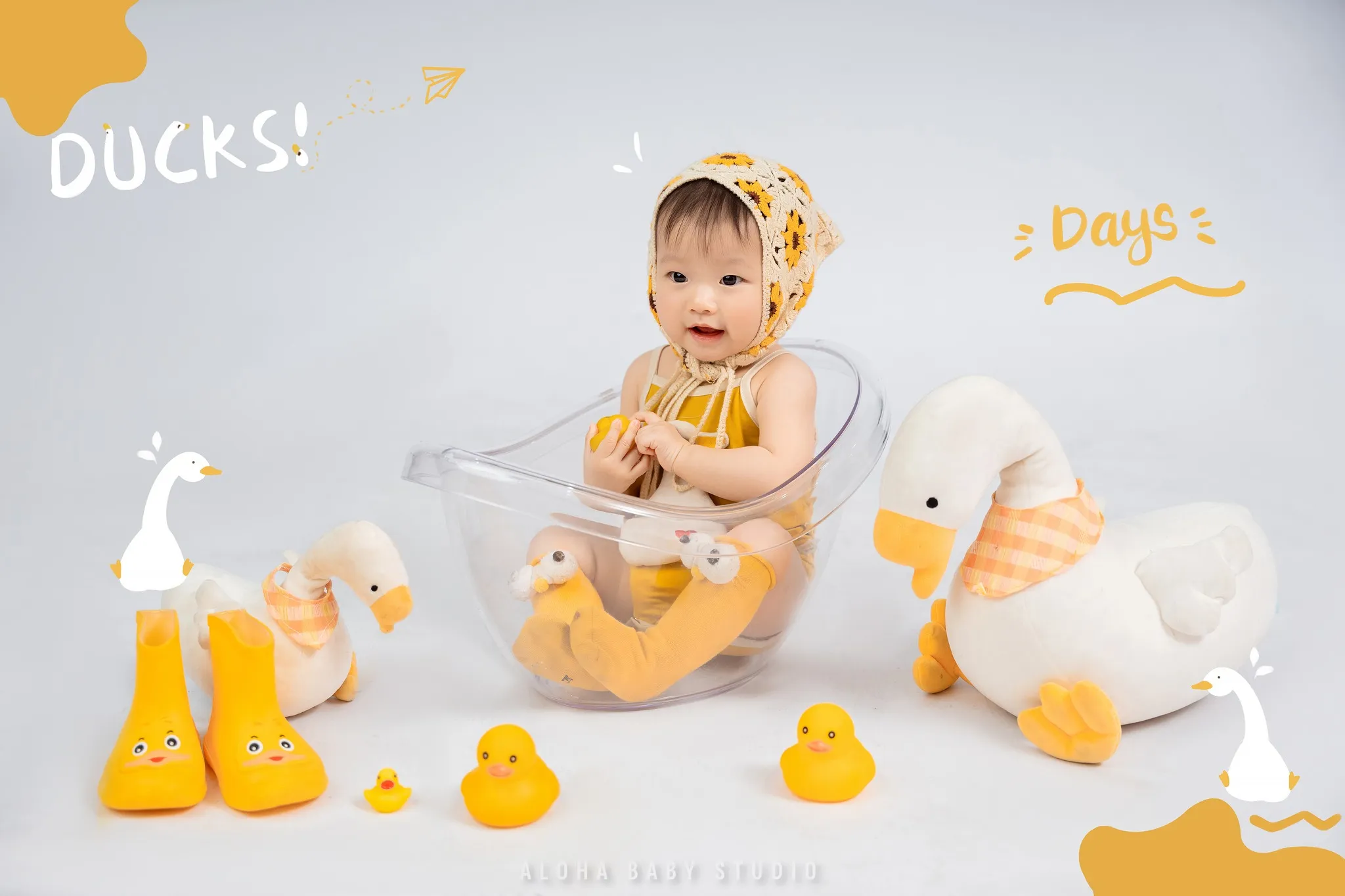 Chụp hình đầy năm cho bé