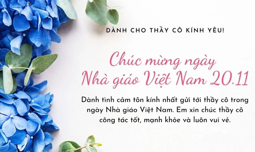 Thiệp điện tử chúc mừng ngày Nhà giáo 20/11