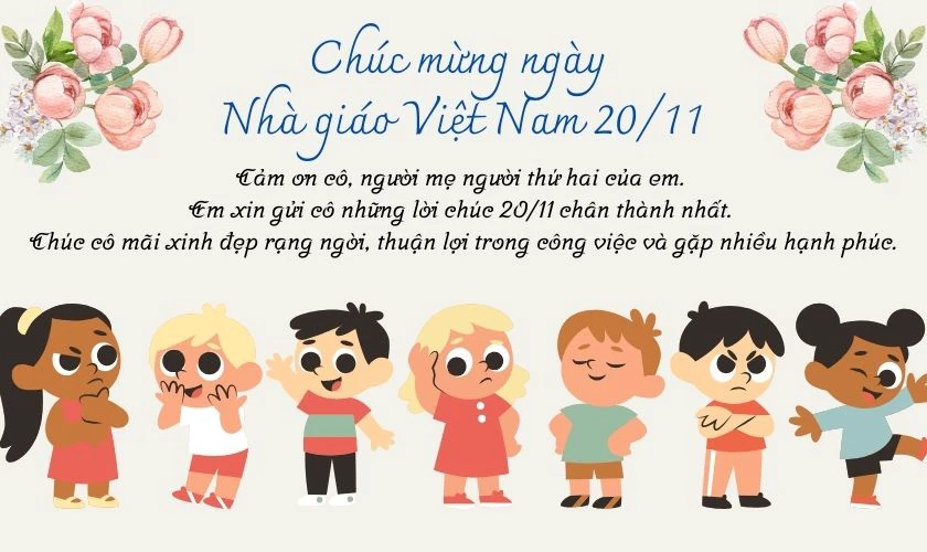 Thiệp chúc mừng 20/11 kèm lời chúc đẹp