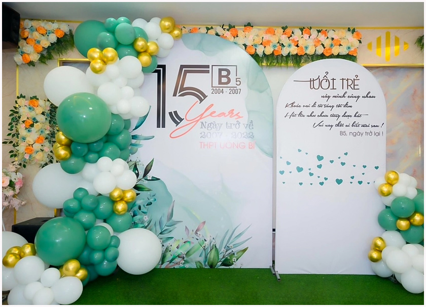 Backdrop trang trí chụp ảnh ngày Nhà giáo