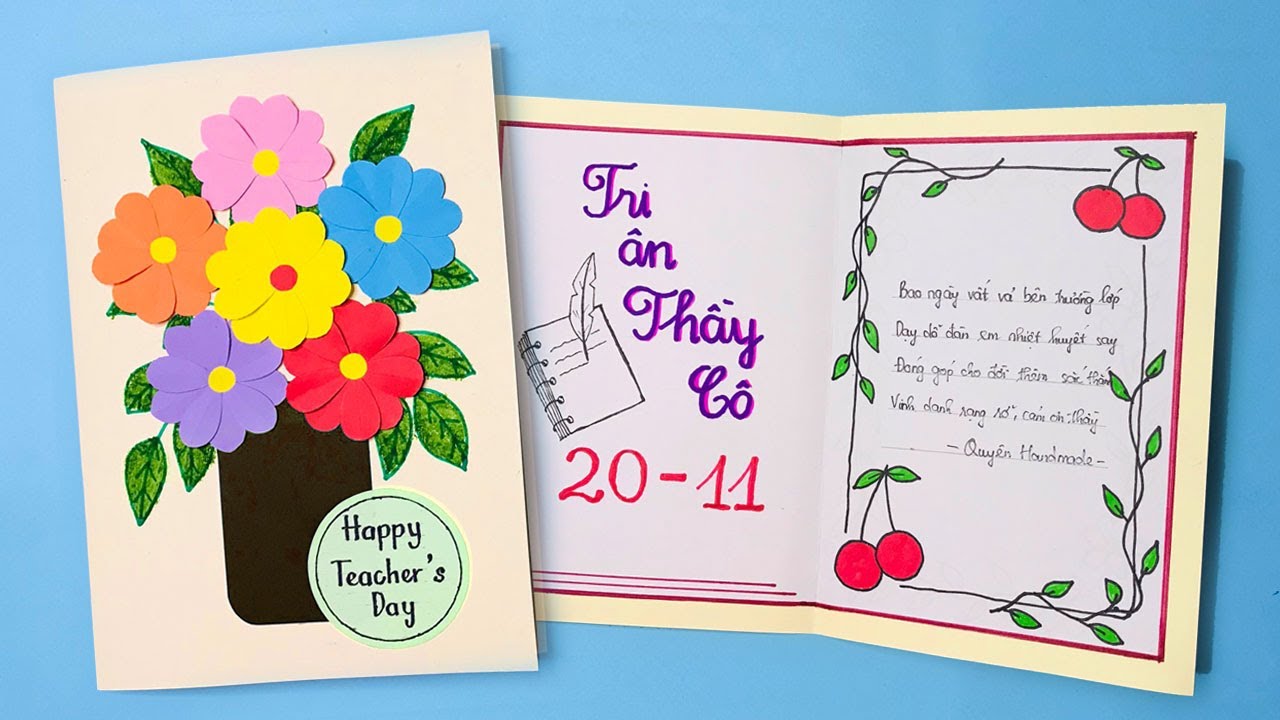 Hình ảnh thiệp handmade độc đáo ngày 20/11