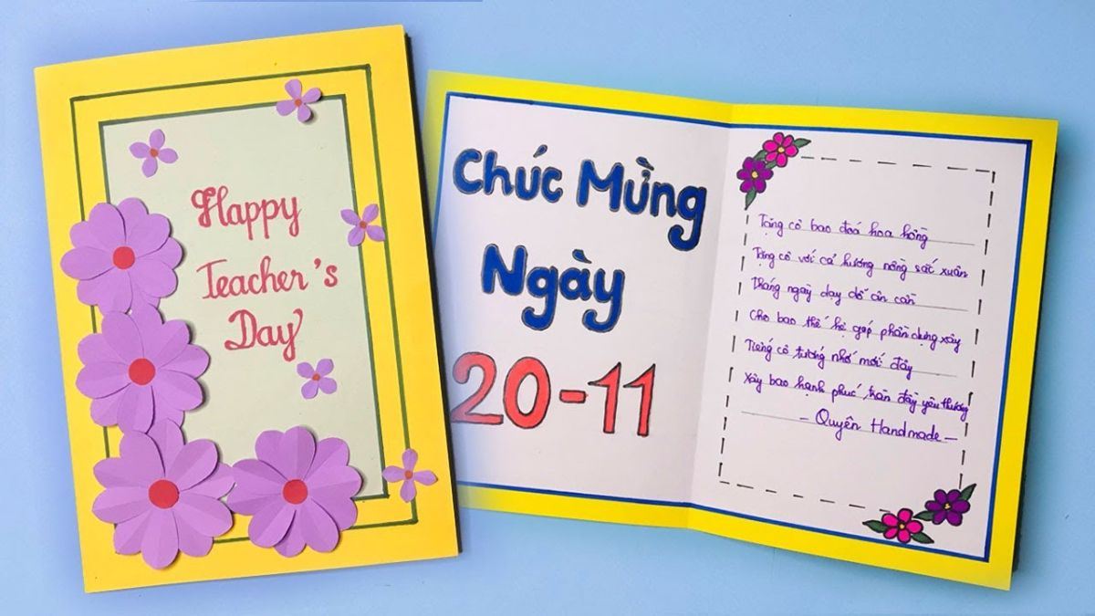 Hình ảnh thiệp handmade độc đáo ngày 20/11