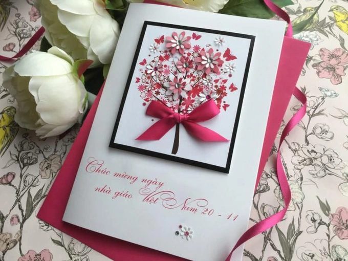 Hình ảnh thiệp handmade độc đáo ngày 20/11