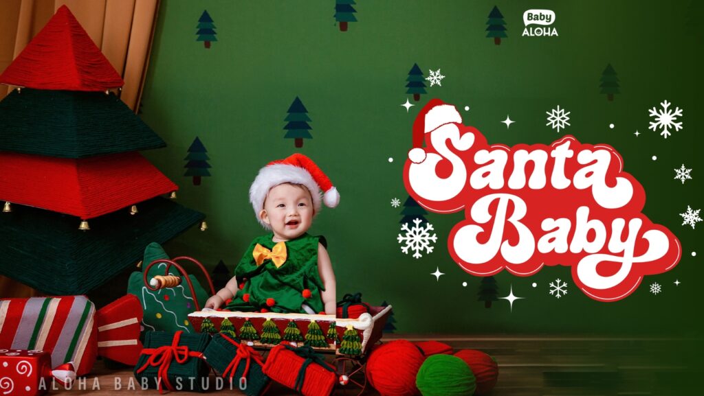 Concept giáng sinh Chụp ảnh cho bé tại Aloha Baby Studio