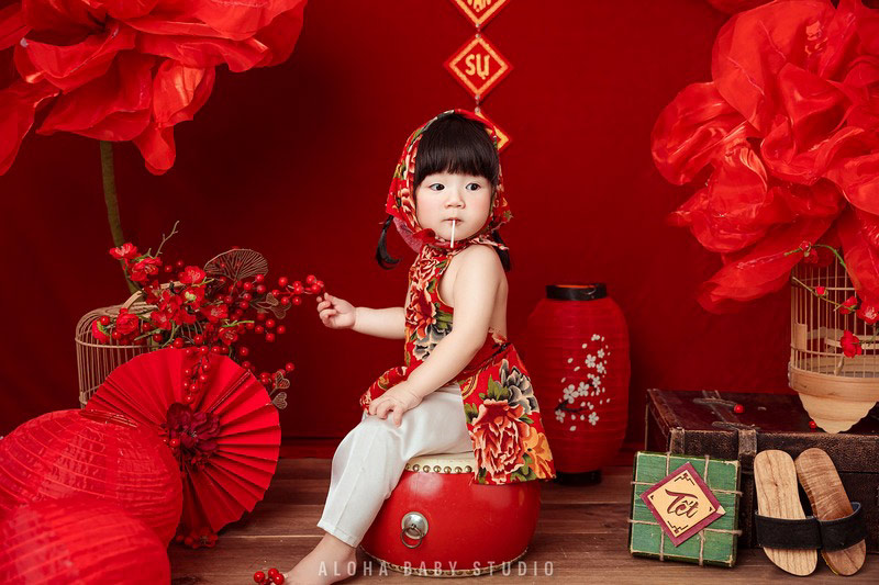 Ảnh tết cùng các bé 1