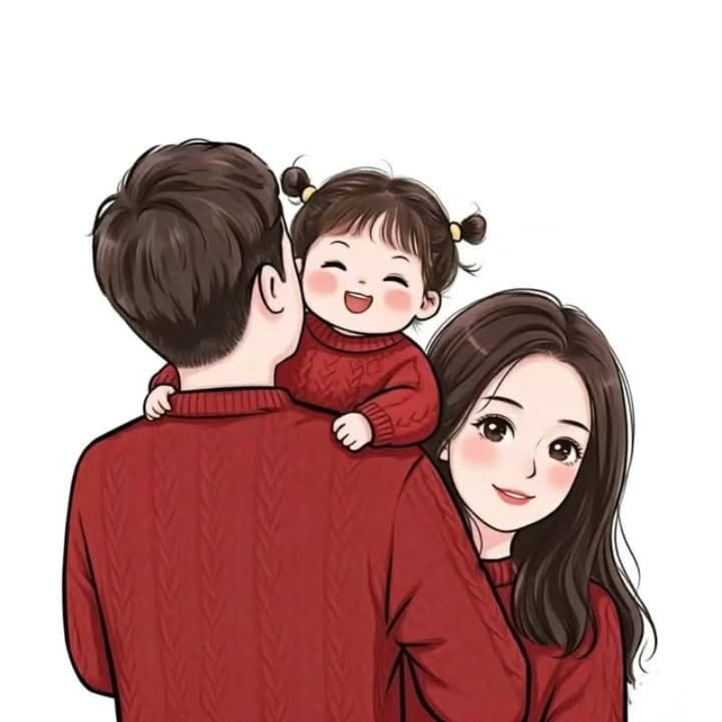 Hình ảnh tết gia đình cute