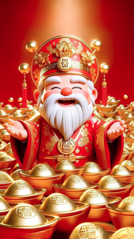 Hình ảnh Tết để nền điện thoại ông thần tài