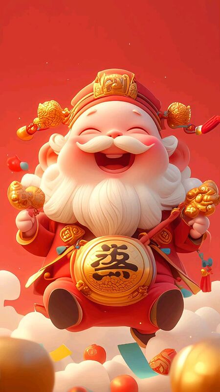 Hình ảnh Tết nền điện thoại ông thần tài