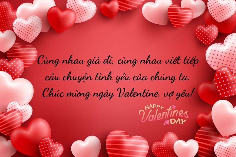Lời chúc ngày valentine tới vợ yêu