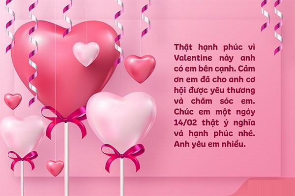 Ảnh chúc valentine tới bạn gái