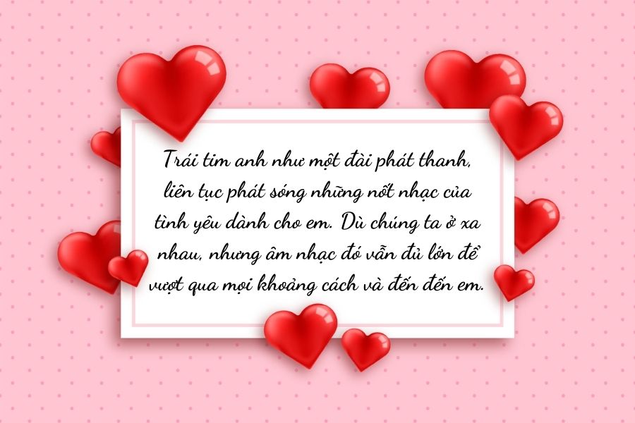 lời chúc valentine cho người yêu ở xa