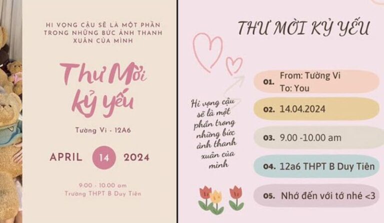 Thư mời kỷ yếu online (Thiệp mời điện tử)