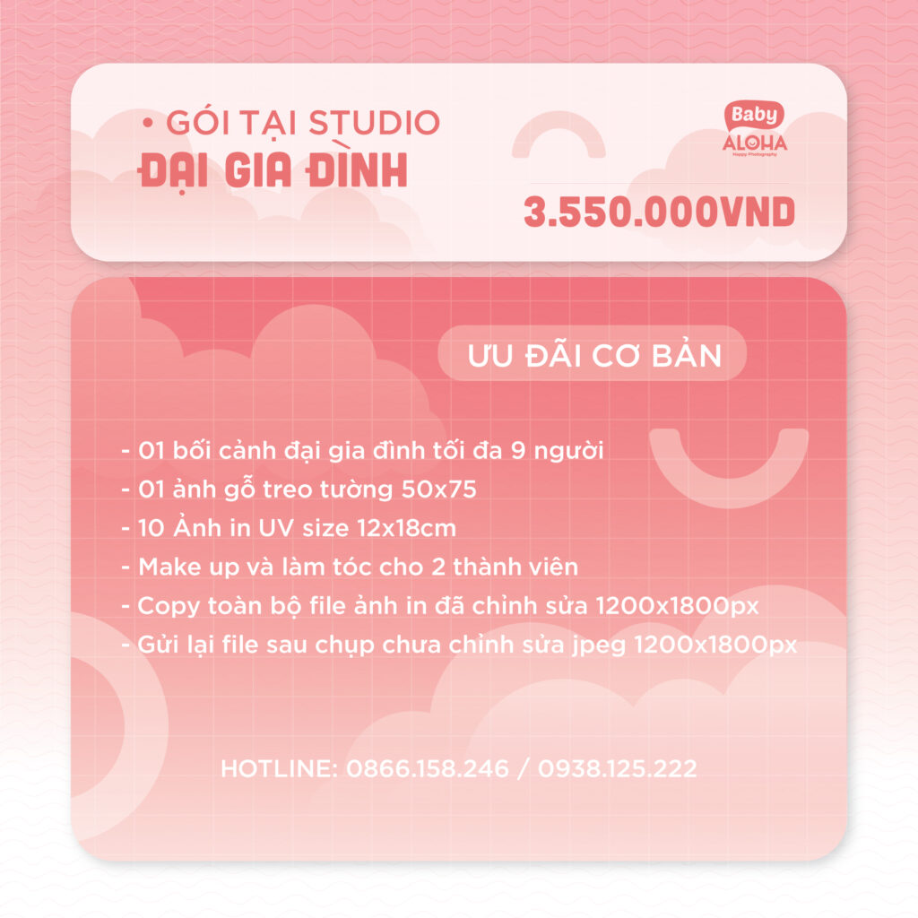 gói chụp gia đình từ 4 người trở lên