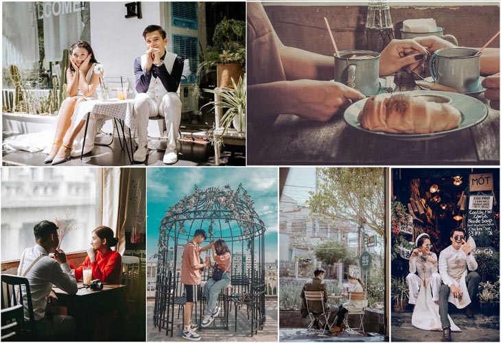 Chụp ảnh couple quán cafe