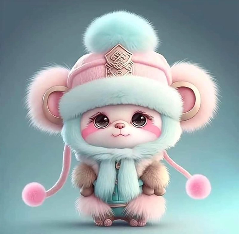 Hình ảnh tuổi Thân dễ thương