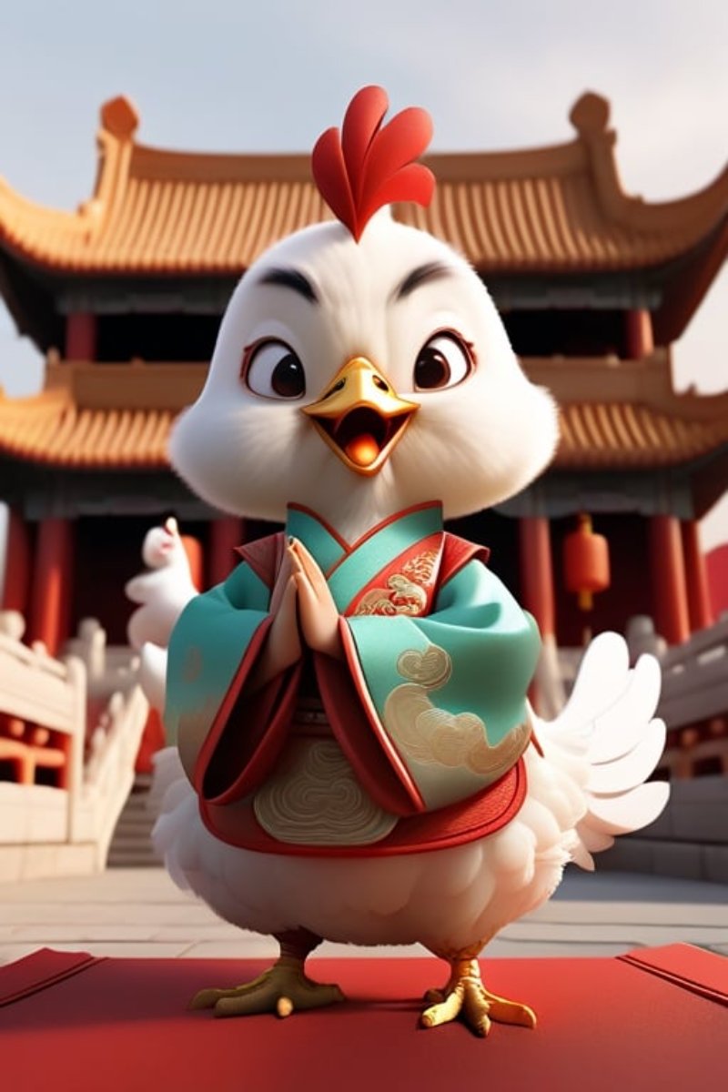Hình ảnh 12 con giáp cute chibi dễ thương (Dậu)
