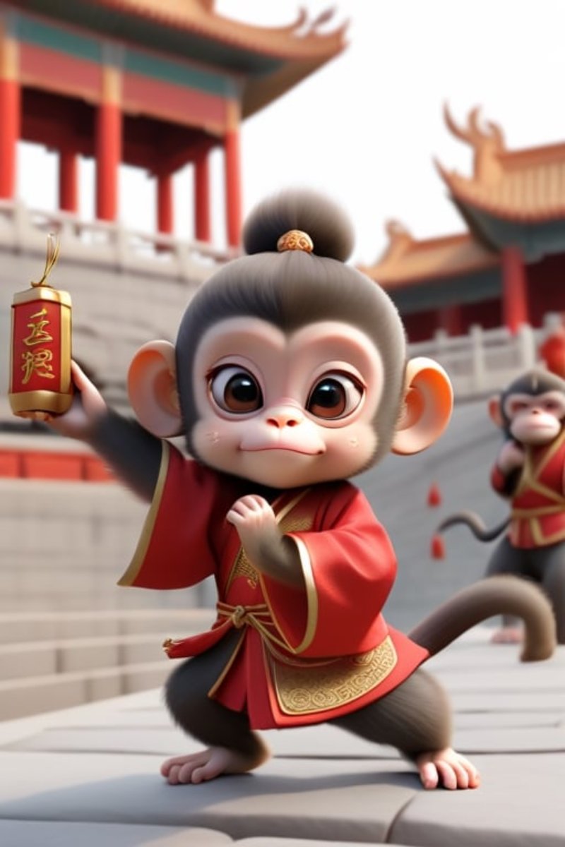 Hình ảnh 12 con giáp cute chibi dễ thương (Thân)