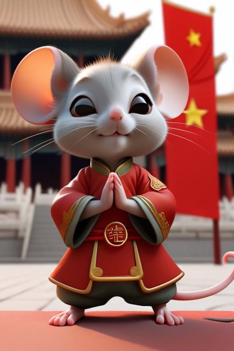 Hình ảnh 12 con giáp cute chibi dễ thương (Tý)
