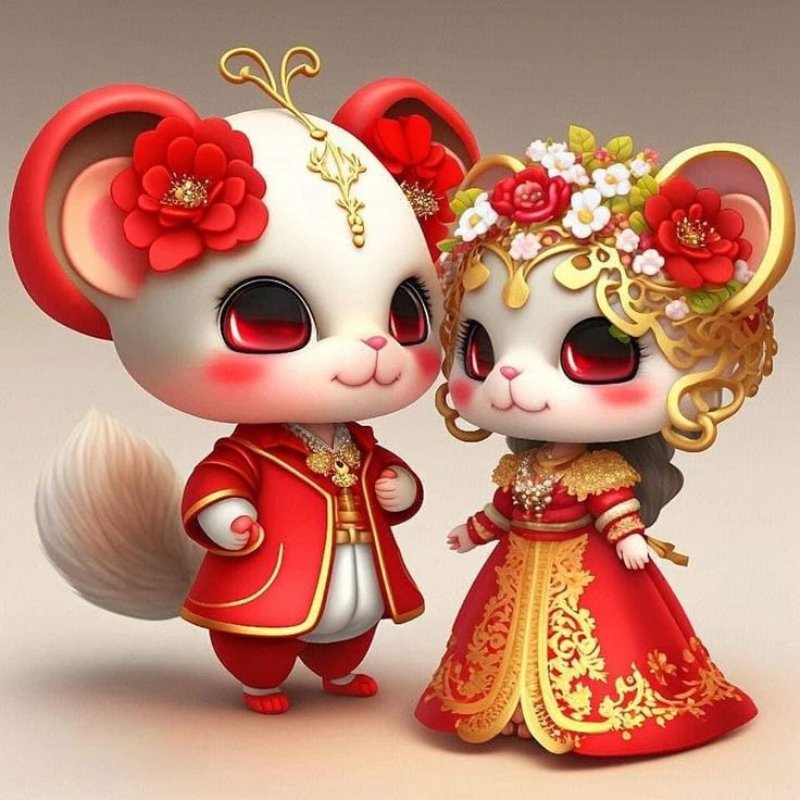 Hình nền 12 con giáp đẹp cho cặp đôi lung linh (Tý)