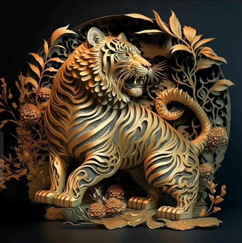 Hình nền 12 con giáp thu hút tài lộc (Dần)
