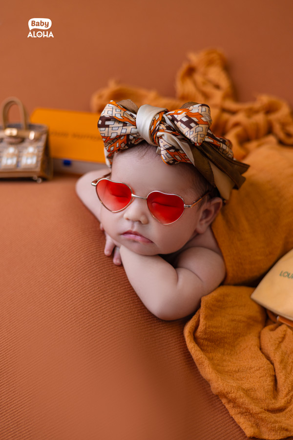 concept chụp ảnh newborn sang chảnh bé Cốm nhà Long Chun