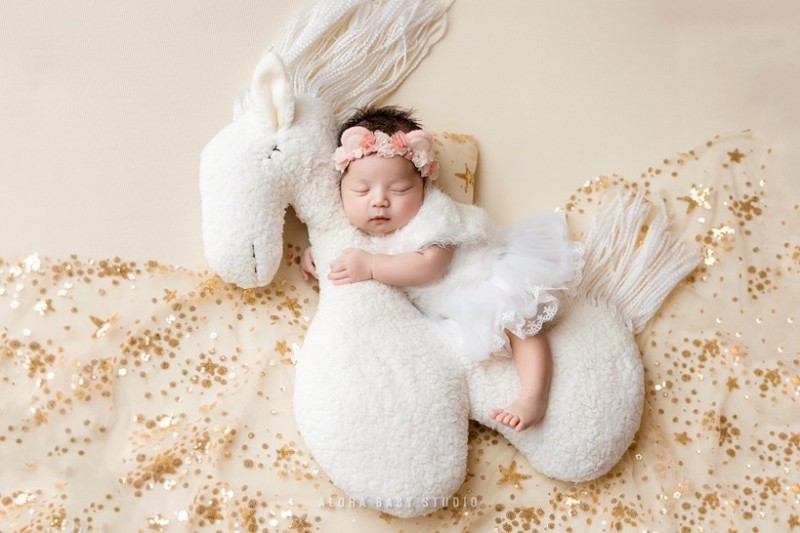 Chụp ảnh newborn cho bé gái theo concept thiên thần
