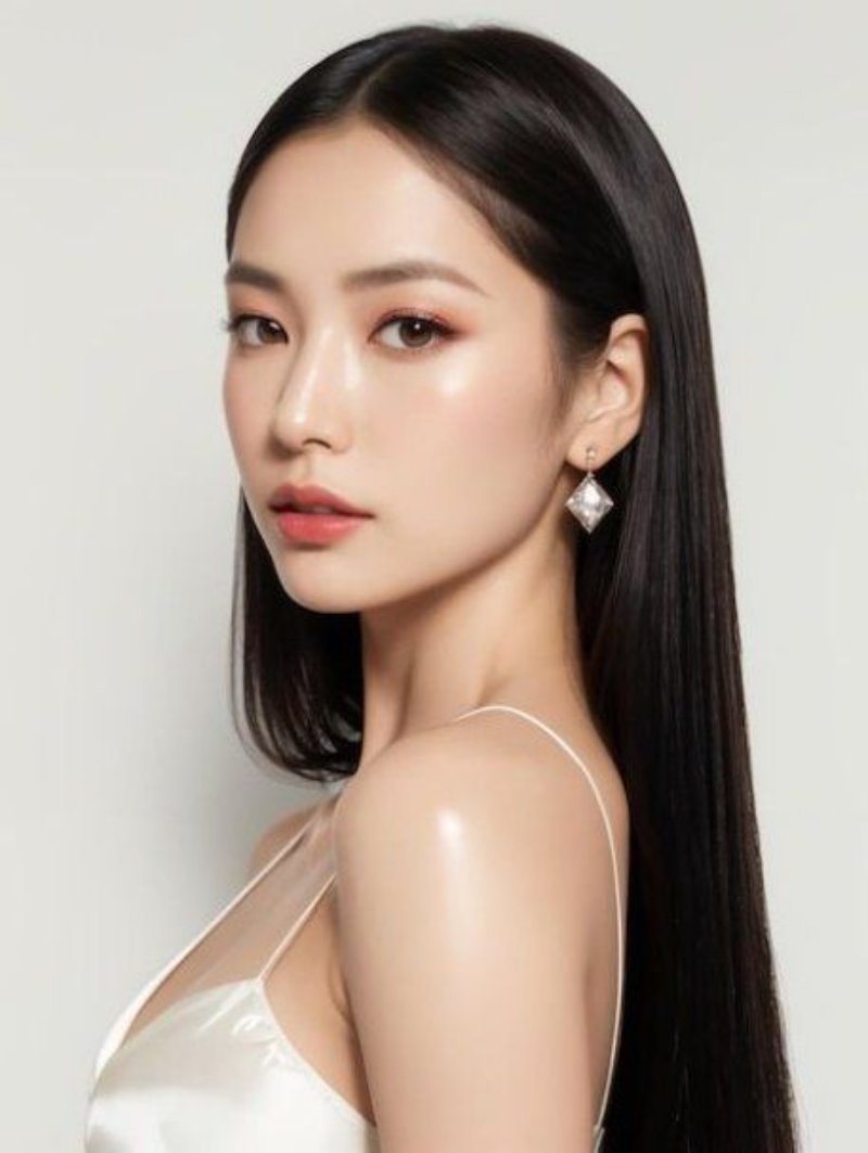 Ảnh chân dung nữ đẹp kiểu góc nghiêng 3/4