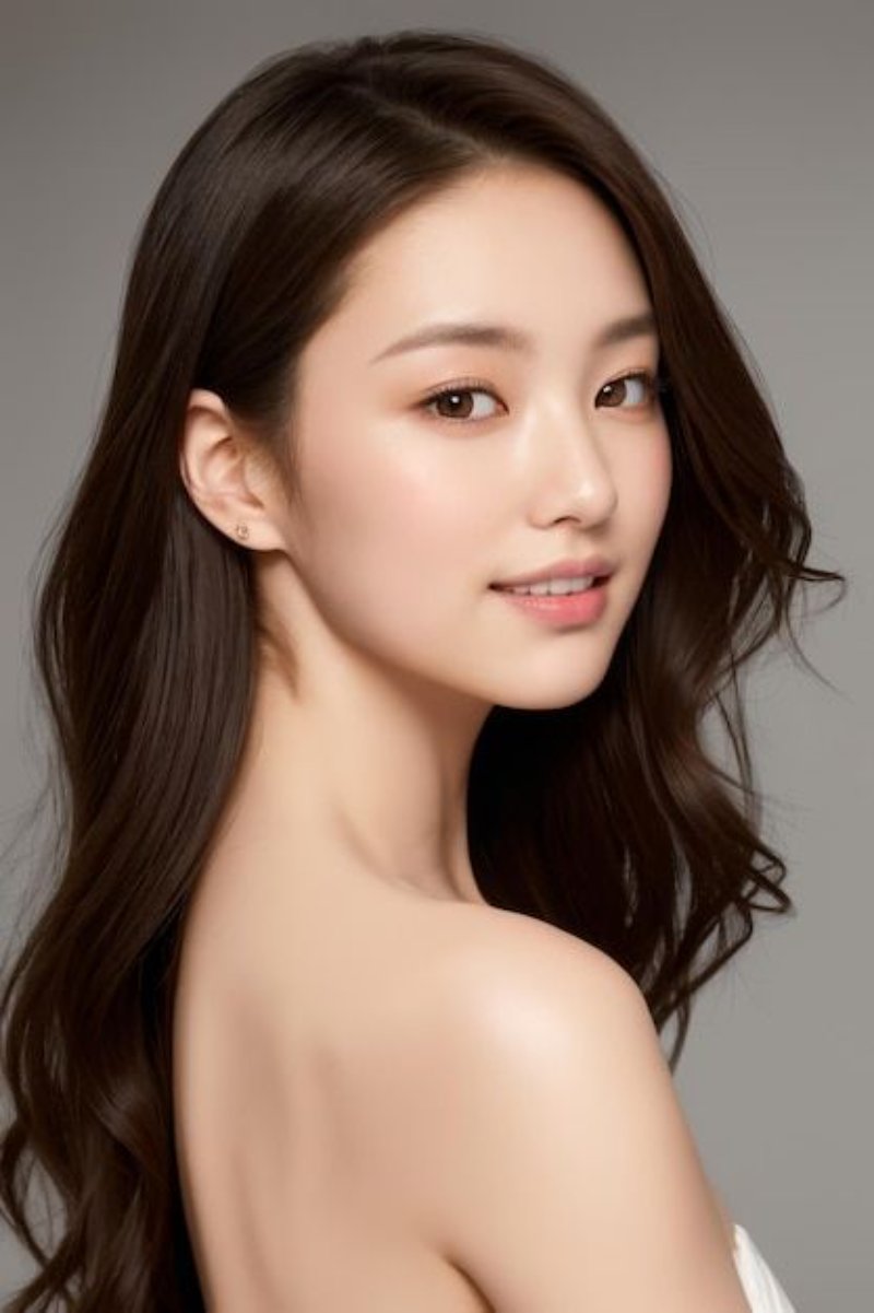Ảnh chân dung nữ kiểu góc nghiêng 3-4