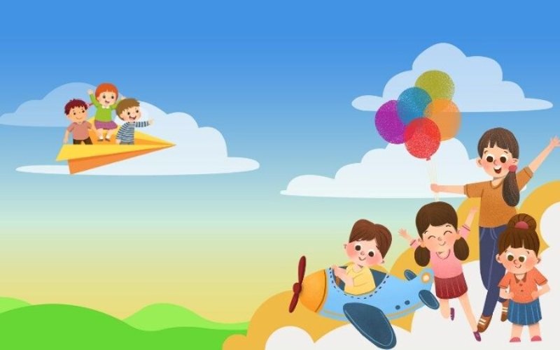 Hình ảnh ngày Quốc tế Thiếu nhi 1-6 thiệp mừng sáng tạo