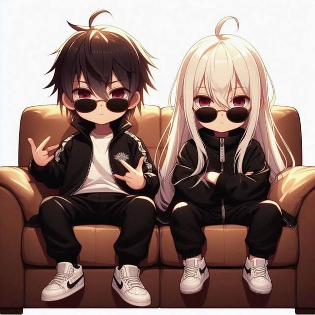 Ảnh couple chibi dễ thương và cá tính