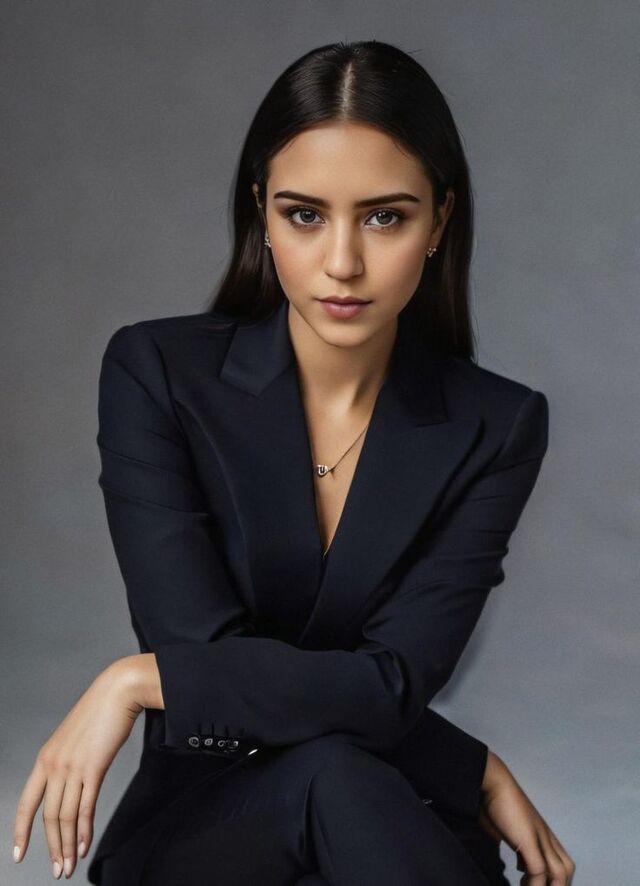 Hình doanh nhân nữ kiểu “boss lady” ánh mắt mạnh mẽ