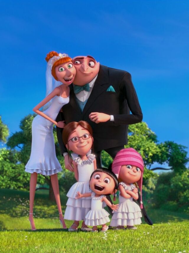 Ảnh gia đình hoạt hình Despicable Me (kẻ cướp mặt trăng)