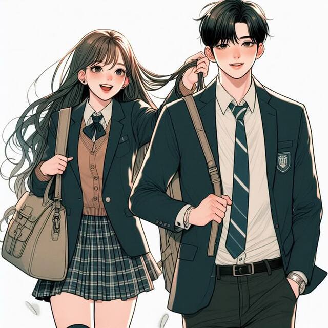 Hình ảnh couple anime học đường