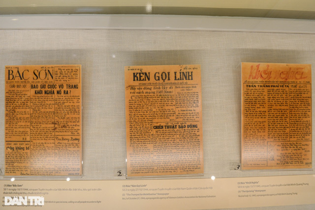 báo "Bắc Sơn" số 1 ngày 10/7/1944, báo "Kèn Gọi Lính" số 2 ra ngày 27/10/1944, báo "Khởi Nghĩa" số 6 ra ngày 15/7/1945 (nguồn:dân trí)
