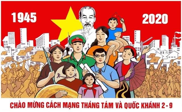 Hình ảnh về cách mạng tháng 8 dùng trong thiết kế truyền thông