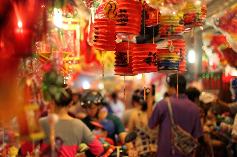 Phố đèn lồng Sài Gòn ( Nguồn ảnh: Sưu tầm )